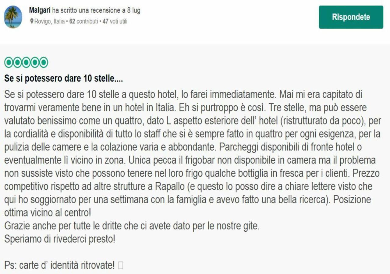 Hotel Il Gatto Rapallo Bagian luar foto